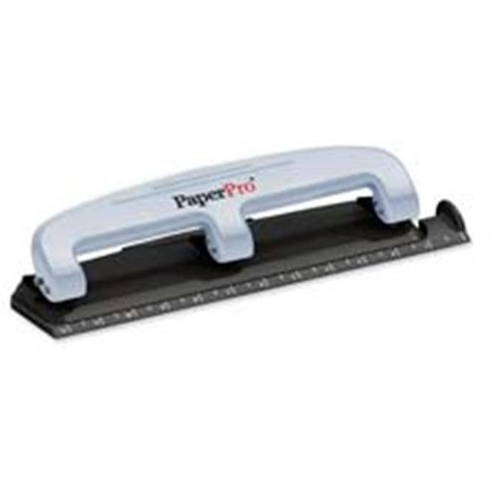 ACCENTRA Accentra- Inc. ACI2101 3-Hole Punch- 12 Sheet Capacity- Black-Silver 2101
